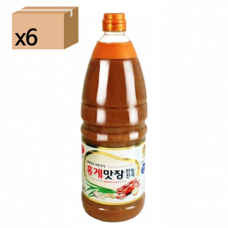 Hongil Foods Red Crab Soup All-Purpose Jin Guk Sauce 1.8L 1 Box [6ea]