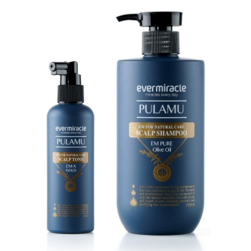 EM Pullamu Scalp Set (Tonic + Shampoo) Alleviates hair loss symptoms