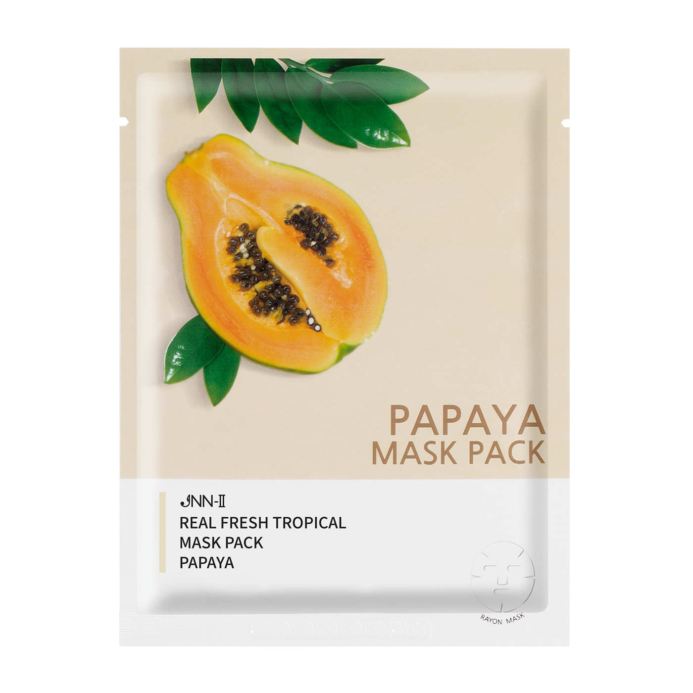 JN2 Real Fresh Tropical Mask Pack (Papaya) 10 sheets