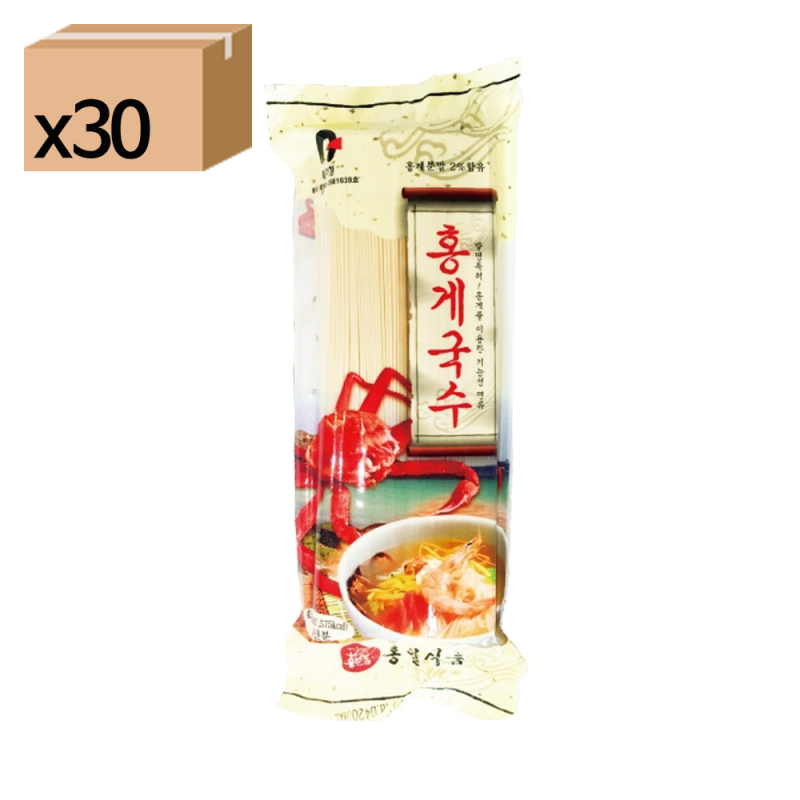 Hongil Foods Red Crab Noodles 450g 1 Box [30ea]